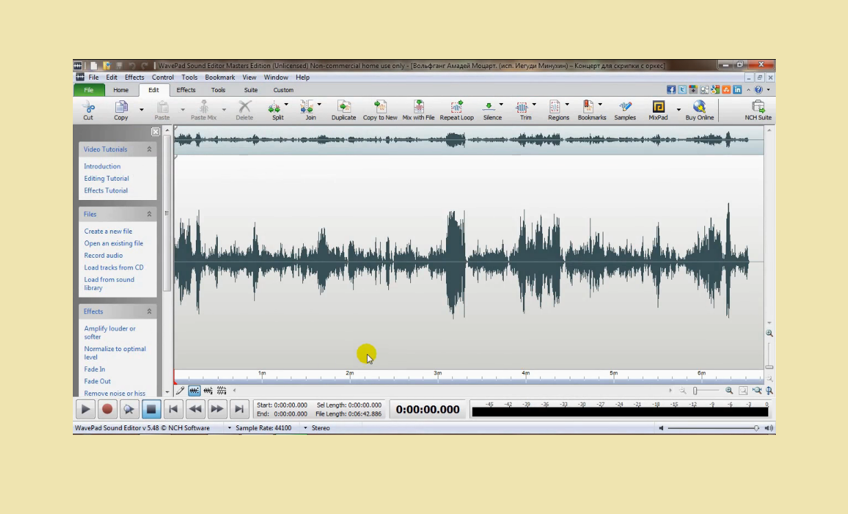 wavepad sound editor free download for mac